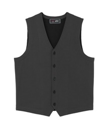 前身カット ニットジレ ワッフル
