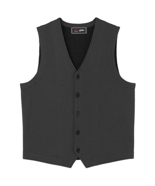 BRICK HOUSE by TOKYO SHIRT(ブリックハウス)の「前身カット ニットジレ ワッフル(ベスト・メンズ・ネイビー/カーキ/チャコール・LL/M/L/XL)」の4枚目の写真