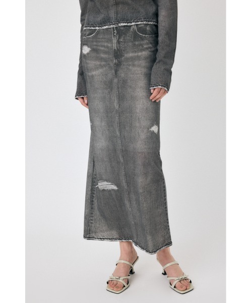 MOUSSY（マウジー）の「【セットアップ対応】DENIM PRINT TRANSPARENT スカート（スカート・レディース・ブルー/ブラック・FREE）」の7枚目の写真
