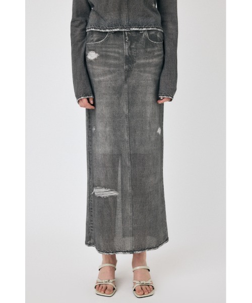 MOUSSY（マウジー）の「【セットアップ対応】DENIM PRINT TRANSPARENT スカート（スカート・レディース・ブルー/ブラック・FREE）」の8枚目の写真