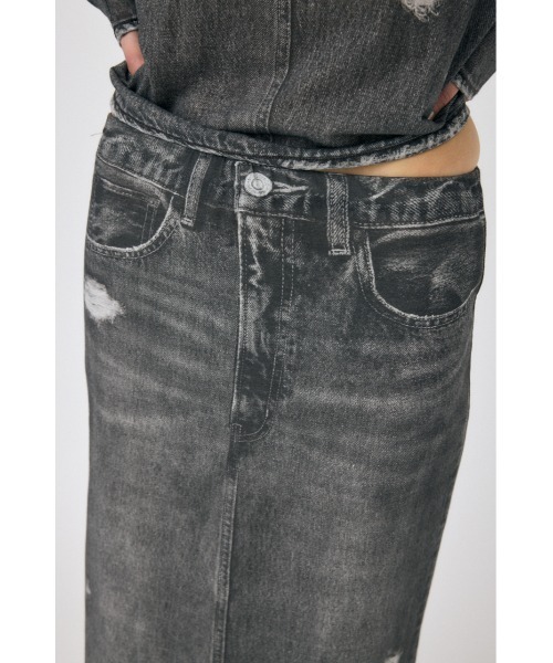 MOUSSY（マウジー）の「【セットアップ対応】DENIM PRINT TRANSPARENT スカート（スカート・レディース・ブルー/ブラック・FREE）」の11枚目の写真