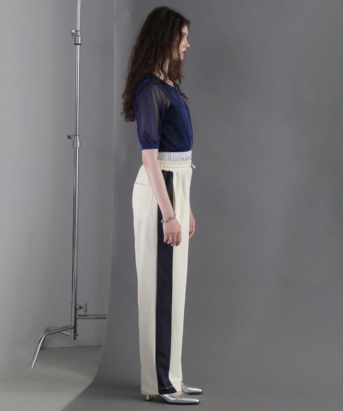 ROSE BUD（ローズバッド）の「ダブルウエストラインパンツ（その他パンツ・レディース・ホワイト/ネイビー・ONE SIZE）」の19枚目の写真
