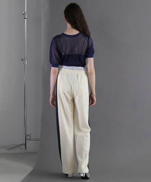 ROSE BUD（ローズバッド）の「ダブルウエストラインパンツ（その他パンツ・レディース・ホワイト/ネイビー・ONE SIZE）」の20枚目の写真