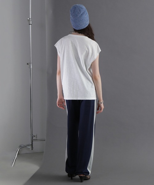 ROSE BUD（ローズバッド）の「ダブルウエストラインパンツ（その他パンツ・レディース・ホワイト/ネイビー・ONE SIZE）」の10枚目の写真