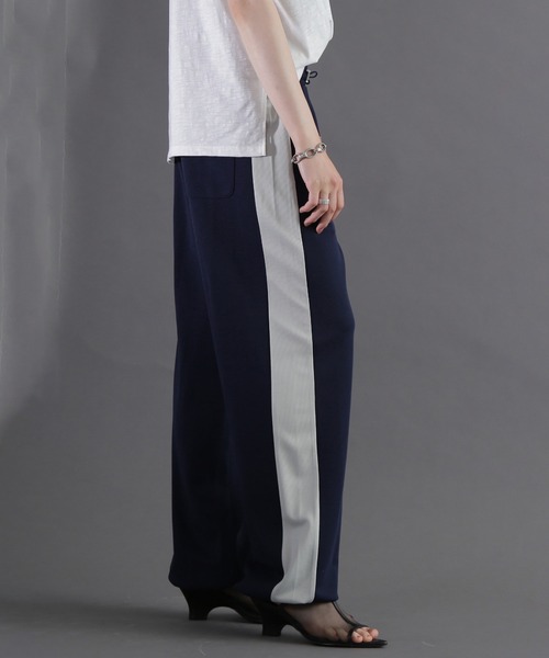 ROSE BUD（ローズバッド）の「ダブルウエストラインパンツ（その他パンツ・レディース・ホワイト/ネイビー・ONE SIZE）」の12枚目の写真