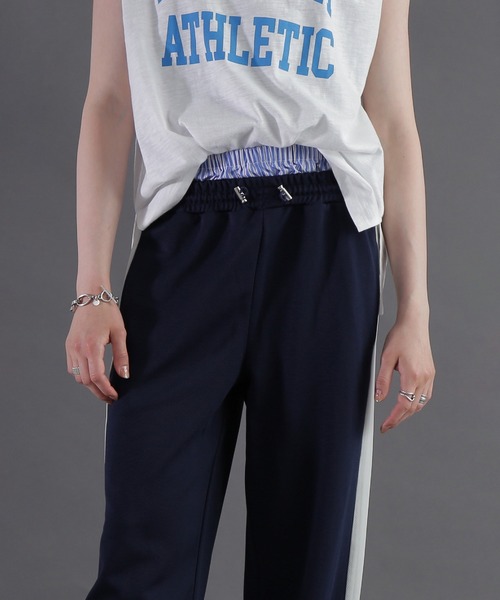 ROSE BUD（ローズバッド）の「ダブルウエストラインパンツ（その他パンツ・レディース・ホワイト/ネイビー・ONE SIZE）」の14枚目の写真