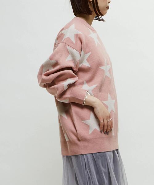 CONVERSE TOKYO(コンバーストウキョウ)の「STAR★ JACQUARD PULLOVER KNIT(ニット/セーター・レディース・サックスブルー/ピンク/杢グレー・MEDIUM/SMALL)」の13枚目の写真