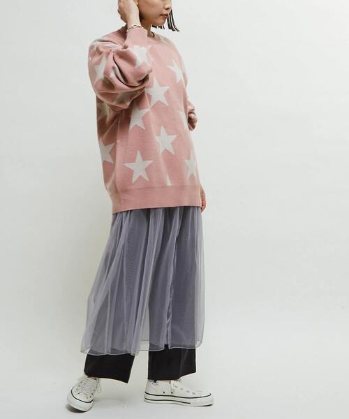 CONVERSE TOKYO(コンバーストウキョウ)の「STAR★ JACQUARD PULLOVER KNIT(ニット/セーター・レディース・サックスブルー/ピンク/杢グレー・MEDIUM/SMALL)」の11枚目の写真