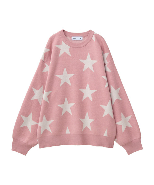CONVERSE TOKYO(コンバーストウキョウ)の「STAR★ JACQUARD PULLOVER KNIT(ニット/セーター・レディース・サックスブルー/ピンク/杢グレー・MEDIUM/SMALL)」の9枚目の写真