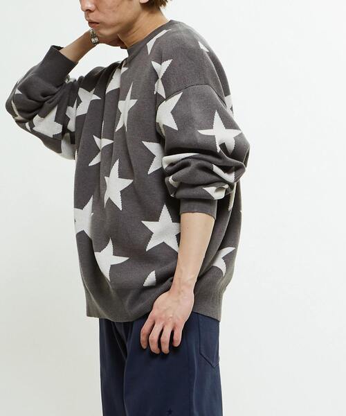 CONVERSE TOKYO(コンバーストウキョウ)の「STAR★ JACQUARD PULLOVER KNIT(ニット/セーター・レディース・サックスブルー/ピンク/杢グレー・MEDIUM/SMALL)」の8枚目の写真
