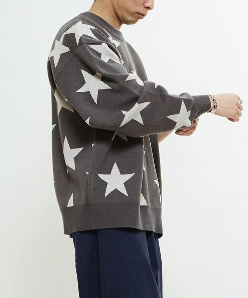 CONVERSE TOKYO(コンバーストウキョウ)の「STAR★ JACQUARD PULLOVER KNIT(ニット/セーター・レディース・サックスブルー/ピンク/杢グレー・MEDIUM/SMALL)」の7枚目の写真