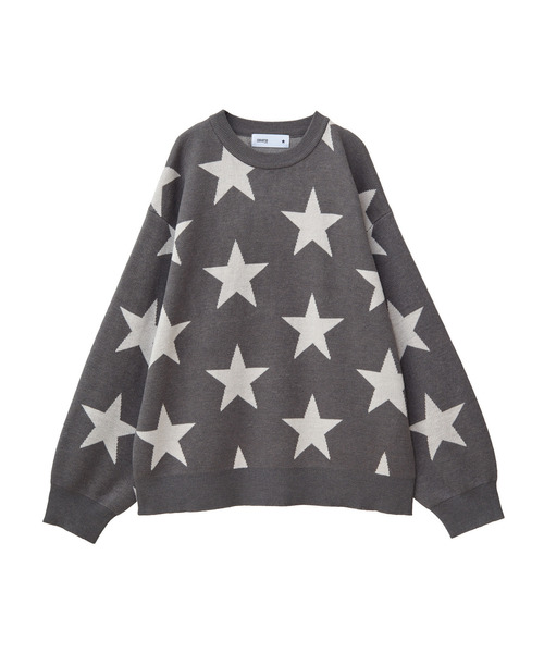 CONVERSE TOKYO(コンバーストウキョウ)の「STAR★ JACQUARD PULLOVER KNIT(ニット/セーター・レディース・サックスブルー/ピンク/杢グレー・MEDIUM/SMALL)」の5枚目の写真