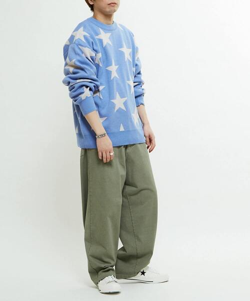 CONVERSE TOKYO(コンバーストウキョウ)の「STAR★ JACQUARD PULLOVER KNIT(ニット/セーター・レディース・サックスブルー/ピンク/杢グレー・MEDIUM/SMALL)」の4枚目の写真