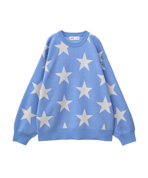 CONVERSE TOKYO(コンバーストウキョウ)の「STAR★ JACQUARD PULLOVER KNIT(ニット/セーター・レディース・サックスブルー/ピンク/杢グレー・MEDIUM/SMALL)」の19枚目の写真