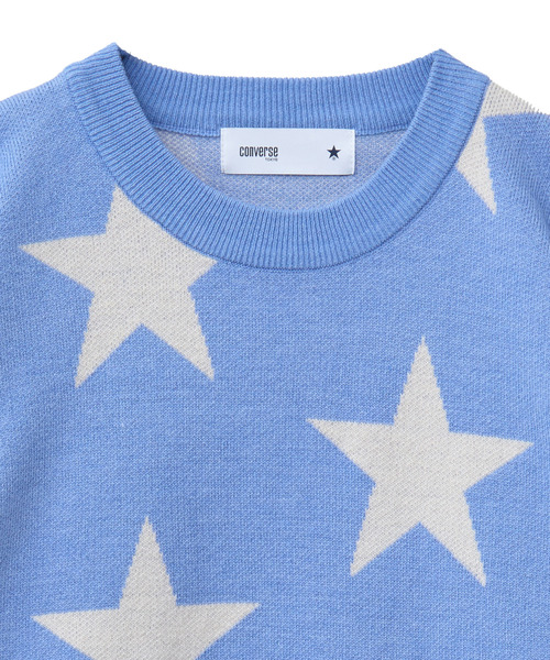 CONVERSE TOKYO(コンバーストウキョウ)の「STAR★ JACQUARD PULLOVER KNIT(ニット/セーター・レディース・サックスブルー/ピンク/杢グレー・MEDIUM/SMALL)」の17枚目の写真