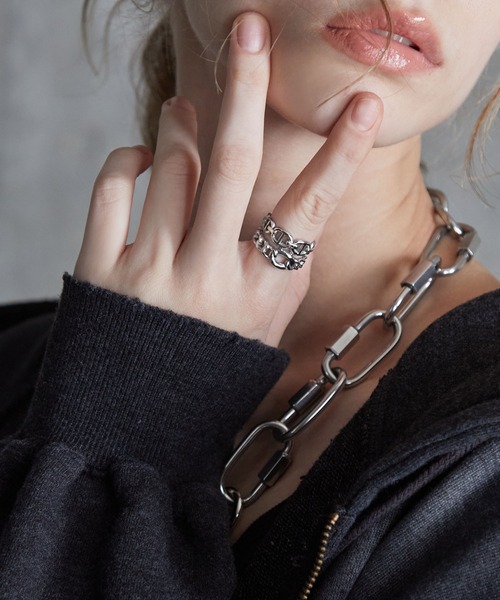 SERACE(セラス)の「【SERACE】Silver design ring / シルバーデザインリング(リング・メンズ・シルバー系1/シルバー系2/シルバー系3/シルバー系4/シルバー系5・FREE)」の1枚目の写真
