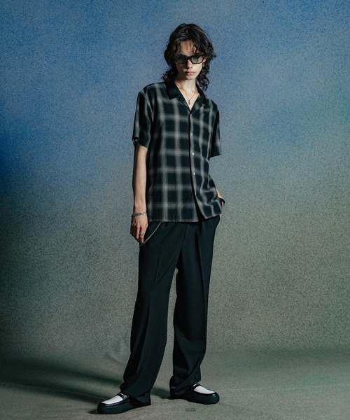 CRIMIE（クライミー）の「CHECK OPEN SHORT SLEEVE SHIRT（シャツ/ブラウス・メンズ・レッド/ブラック・XXL/XL/L/M/S）」の9枚目の写真