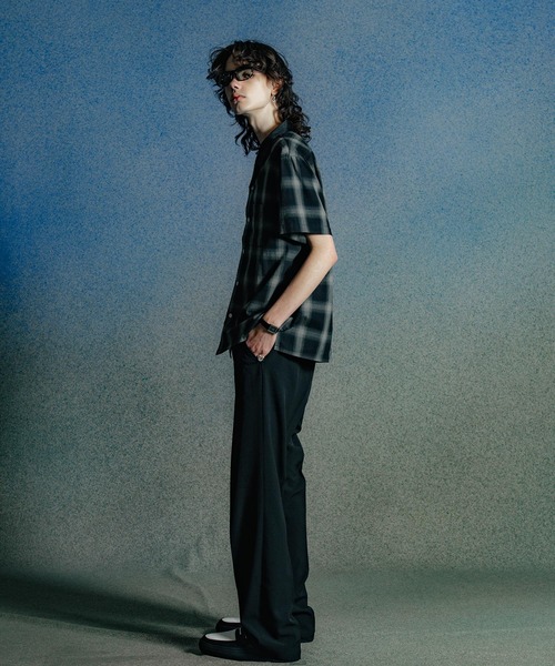 CRIMIE（クライミー）の「CHECK OPEN SHORT SLEEVE SHIRT（シャツ/ブラウス・メンズ・レッド/ブラック・XXL/XL/L/M/S）」の4枚目の写真