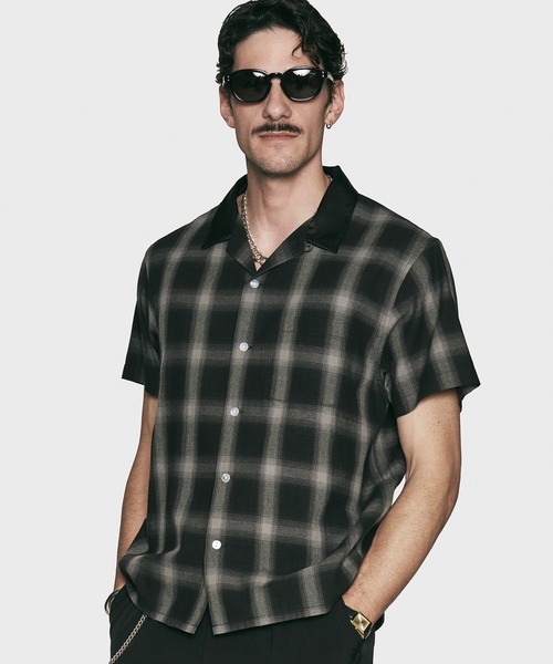 CRIMIE（クライミー）の「CHECK OPEN SHORT SLEEVE SHIRT（シャツ/ブラウス・メンズ・レッド/ブラック・XXL/XL/L/M/S）」の16枚目の写真