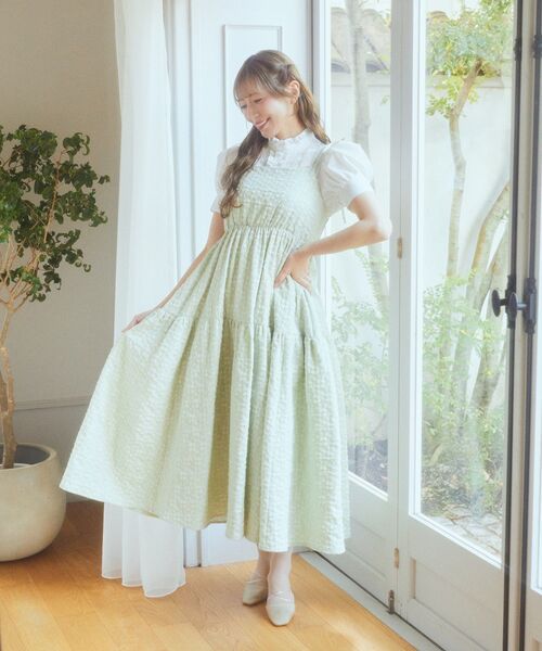 セール】ふくれジャガードキャミワンピース（ワンピース