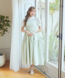 ふくれジャガードキャミワンピース
