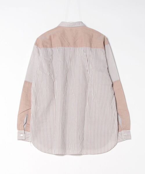 WHITE LINE（ホワイトライン）の「【8】【WHITE LINE（ホワイトライン）】ストライプ切り替えシャツ（シャツ/ブラウス・レディース・ブラウン・46）」の2枚目の写真