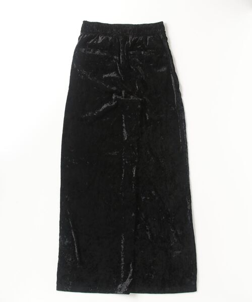 JOHN LAWRENCE SULLIVAN(ジョンローレンスサリバン)の「CRUSHED VELVET WIDE PANTS(スウェットパンツ・レディース・ブラック・X-SMALL/SMALL)」の4枚目の写真