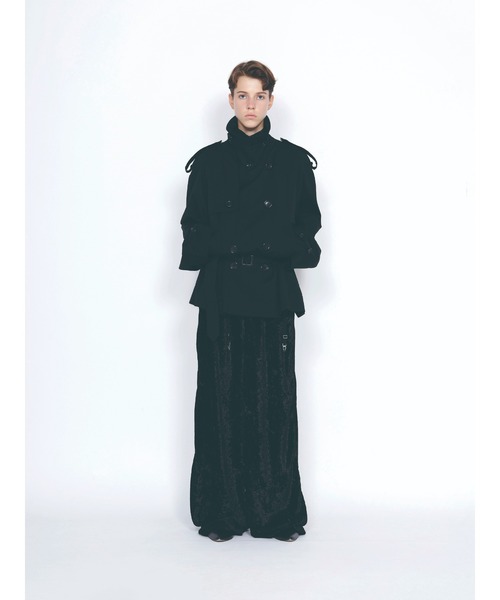 JOHN LAWRENCE SULLIVAN(ジョンローレンスサリバン)の「CRUSHED VELVET WIDE PANTS(スウェットパンツ・レディース・ブラック・X-SMALL/SMALL)」の3枚目の写真