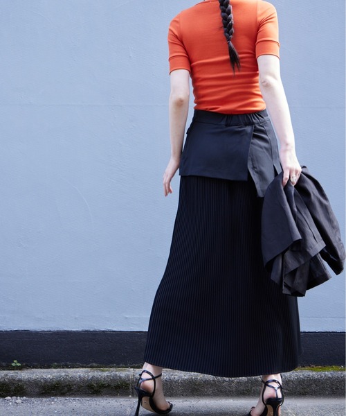 Muel Chic(ミュエルシック)の「Rumand skirt ルマンドスカート(スカート・レディース・ブラック系/ベージュ系/ホワイト×ブラック/ミント・FREE)」の11枚目の写真