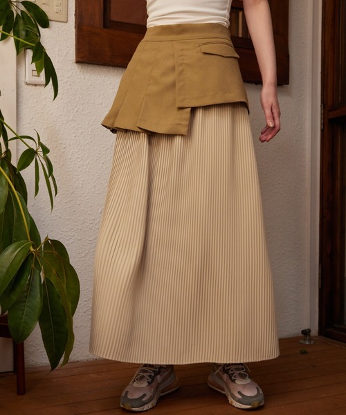 Muel Chic(ミュエルシック)の「Rumand skirt ルマンドスカート(スカート・レディース・ブラック系/ベージュ系/ホワイト×ブラック/ミント・FREE)」の15枚目の写真
