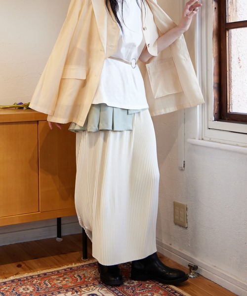 Muel Chic(ミュエルシック)の「Rumand skirt ルマンドスカート(スカート・レディース・ブラック系/ベージュ系/ホワイト×ブラック/ミント・FREE)」の17枚目の写真