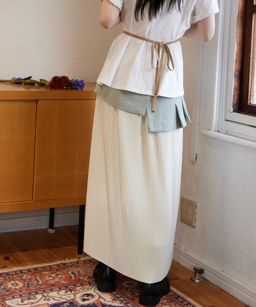 Muel Chic(ミュエルシック)の「Rumand skirt ルマンドスカート(スカート・レディース・ブラック系/ベージュ系/ホワイト×ブラック/ミント・FREE)」の18枚目の写真