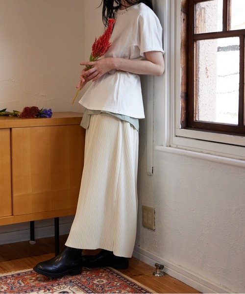 Muel Chic(ミュエルシック)の「Rumand skirt ルマンドスカート(スカート・レディース・ブラック系/ベージュ系/ホワイト×ブラック/ミント・FREE)」の19枚目の写真