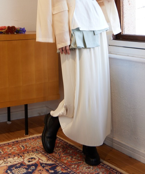 Muel Chic(ミュエルシック)の「Rumand skirt ルマンドスカート(スカート・レディース・ブラック系/ベージュ系/ホワイト×ブラック/ミント・FREE)」の21枚目の写真