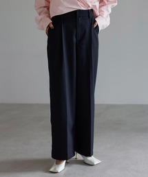 Bonjour Sagan（ボンジュールサガン）の「杢調タックワイドスラックスパンツ（スラックス）」