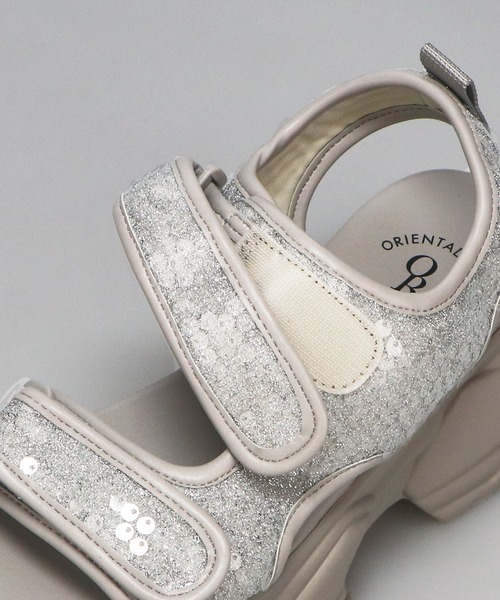 ORiental TRaffic(オリエンタルトラフィック)の「スパンコール厚底サンダル/56203(サンダル・レディース・ピンク/グレー・S/LL/L/M)」の6枚目の写真