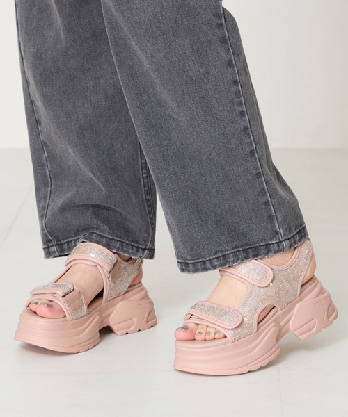 ORiental TRaffic(オリエンタルトラフィック)の「スパンコール厚底サンダル/56203(サンダル・レディース・ピンク/グレー・S/LL/L/M)」の14枚目の写真