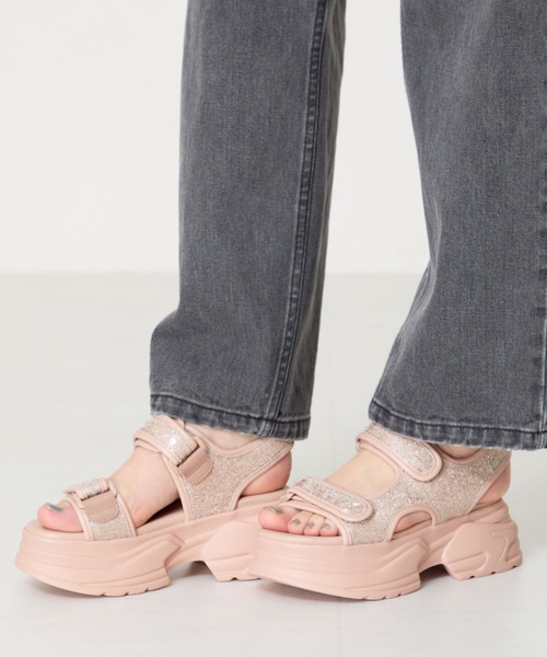 ORiental TRaffic(オリエンタルトラフィック)の「スパンコール厚底サンダル/56203(サンダル・レディース・ピンク/グレー・S/LL/L/M)」の15枚目の写真