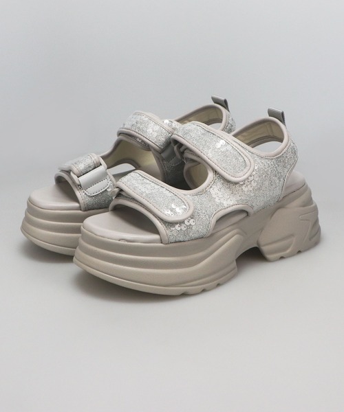 ORiental TRaffic(オリエンタルトラフィック)の「スパンコール厚底サンダル/56203(サンダル・レディース・ピンク/グレー・S/LL/L/M)」の18枚目の写真