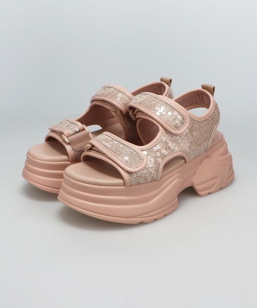 ORiental TRaffic(オリエンタルトラフィック)の「スパンコール厚底サンダル/56203(サンダル・レディース・ピンク/グレー・S/LL/L/M)」の19枚目の写真