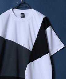 Cardboard Knit Color Switching Design Oversized T-shirt/ダンボールニット 切り替え ビッグシルエット Tシャツ