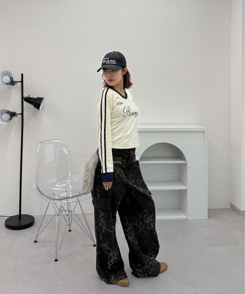 sedacle girl（セダクルガール）の「ユニフォームライクロンＴ（Tシャツ/カットソー・レディース・ピンク/ネイビー/オフホワイト・FREE）」の10枚目の写真