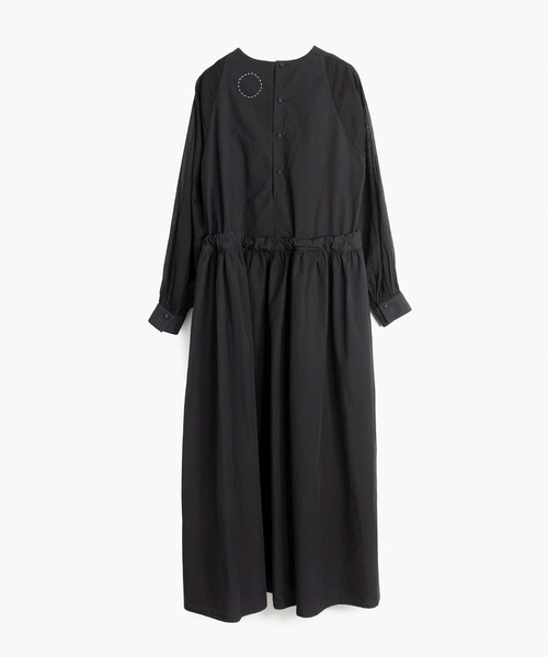 BED&BREAKFAST cotton broad dress ワンピース Organic cotton broadcloth farmer dress（ワンピース）｜COSMIC