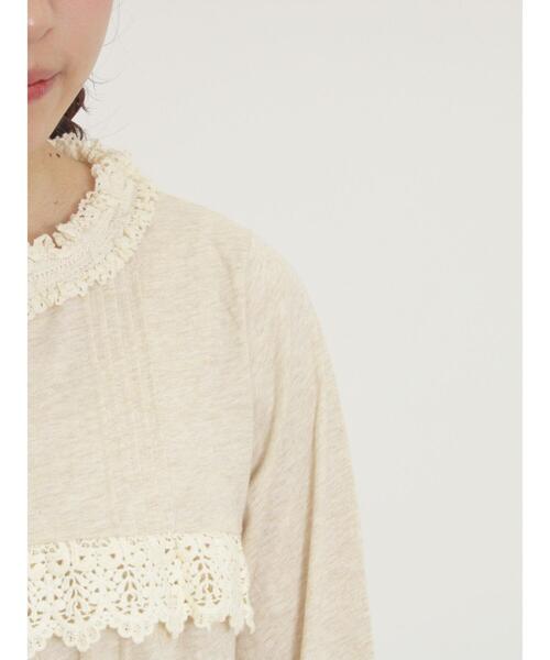 Samansa Mos2(サマンサ モスモス)の「胸元レース切替ピンタックインナー(Tシャツ/カットソー・レディース・ベージュ/オフホワイト/ブラック・F)」の21枚目の写真