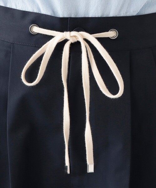 Afternoon Tea（アフタヌーンティー）の「ツイル紐付きタックワイドパンツパンツ（その他パンツ・レディース・ベージュ/ネイビー・MEDIUM）」の8枚目の写真