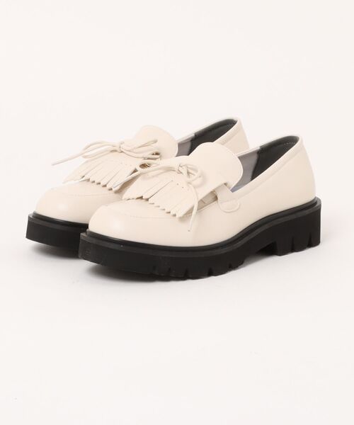 Piedi Nudi(ピエディヌーディ)の「KosMia/コスミア 軽量厚底 ビットローファー キルトタッセル 2WAY(ローファー・レディース・ブラウン/アイボリー/ブラック・S/M/L/LL)」の6枚目の写真