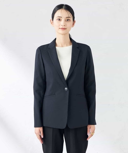 a.v.v(アーヴェヴェ)の「【洗える/ストレッチ/UVカット】麻調ストレッチテーラードジャケット(テーラードジャケット・レディース・グレー/ベージュ/ネイビー・42/40/38/36/34)」の22枚目の写真