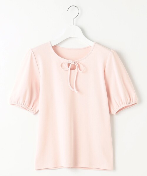 Feroux(フェルゥ)の「リボンアクセント Tシャツ(Tシャツ/カットソー・レディース・アイボリー系/グレー系/ピンク系/ブラック系・F)」の16枚目の写真