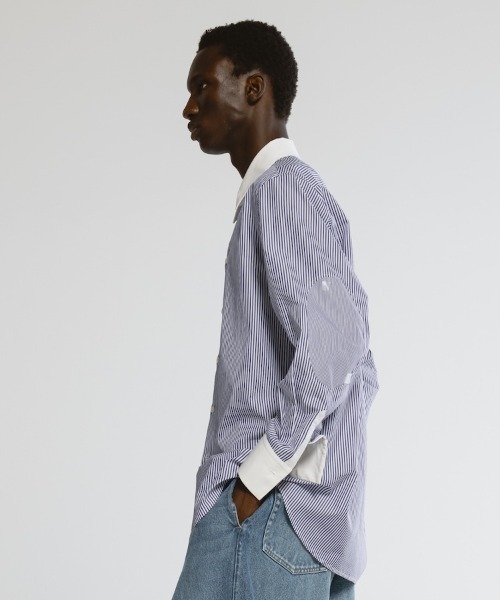 CINOH（チノ）の「トーマスメイソン カラーセパレーテッドシャツ（シャツ/ブラウス・メンズ・ブルー系その他・46/38/48/44）」の2枚目の写真