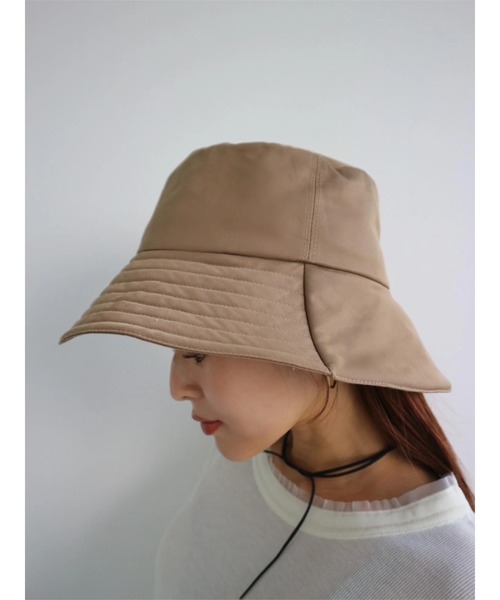 TRUNC（トランクエイティーエイト）の「Pocketable Bucket Hat Ⅱ（ハット・レディース・ベージュ/ブラック・FREE）」の10枚目の写真
